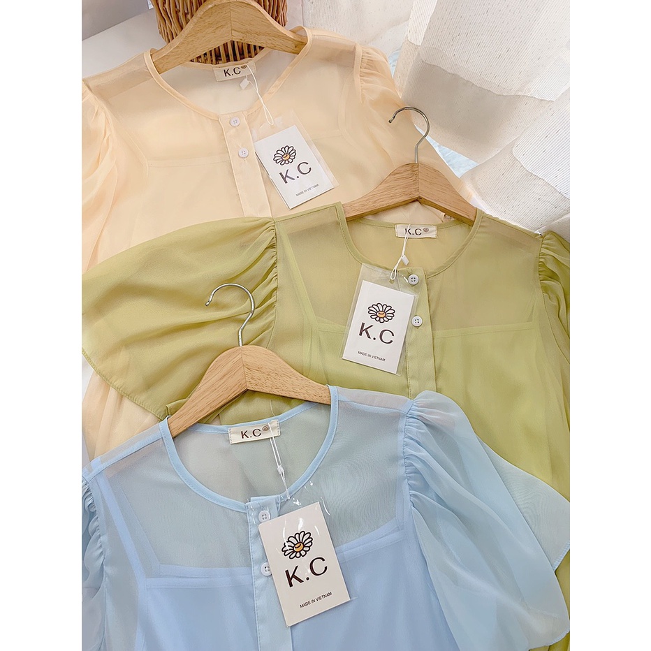 Đầm maxi voan nhũ kèm áo 2 dây KC House