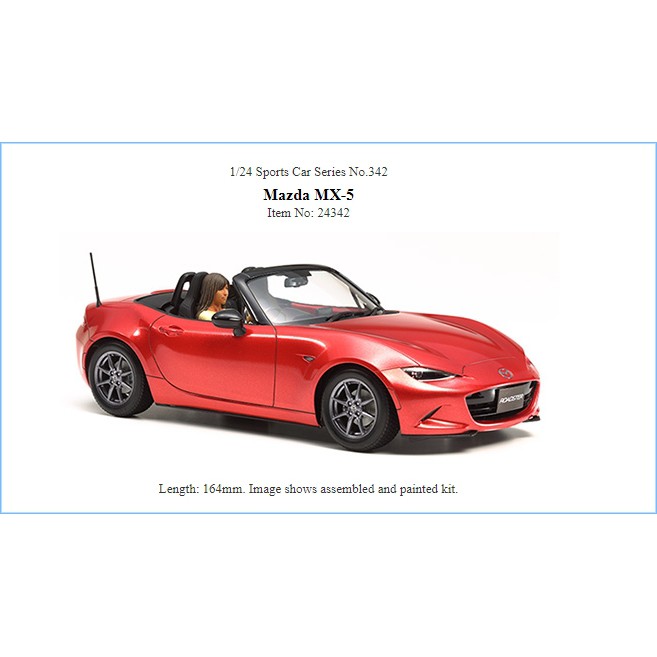 Mô hình lắp ráp Model Car Tamiya 1/24 MAZDA ROADSTER MAZDA MX-5