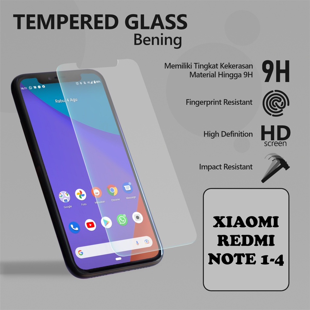 Ốp Điện Thoại Kính Cường Lực Cho XIAOMI REDMI NOTE 1 2 3 4X PRO PRIME PRO 4G LITE
