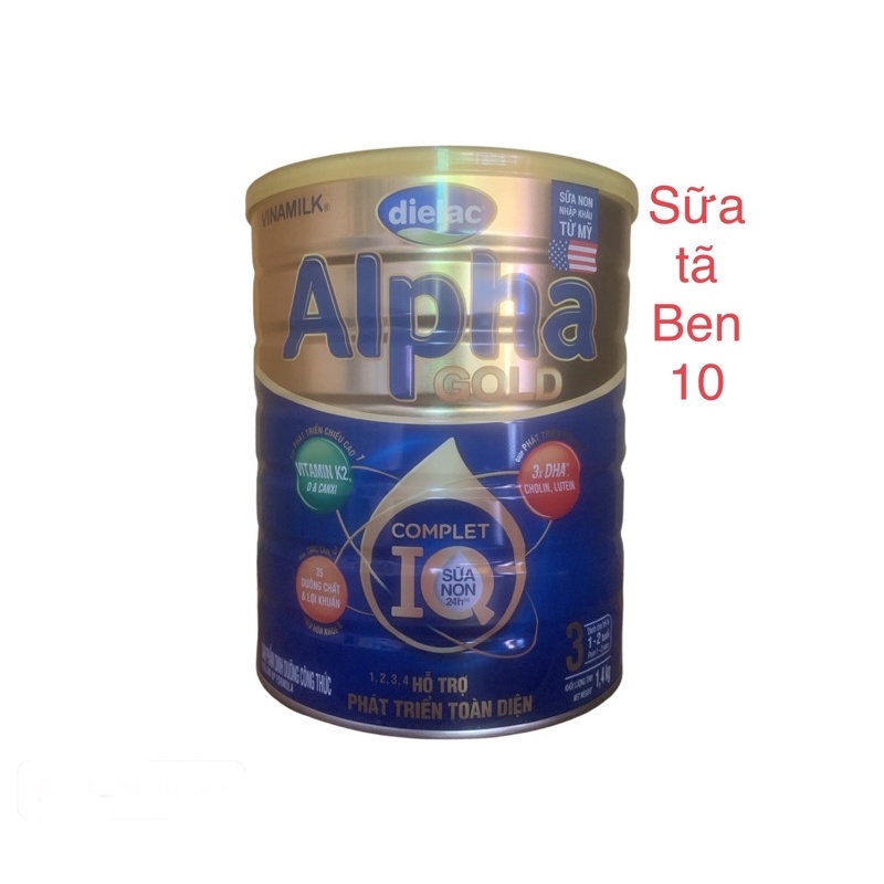 Sữa bột Vinamilk Dielac Alpha Gold IQ Step 3 - 1.4kg (Hộp thiếc)