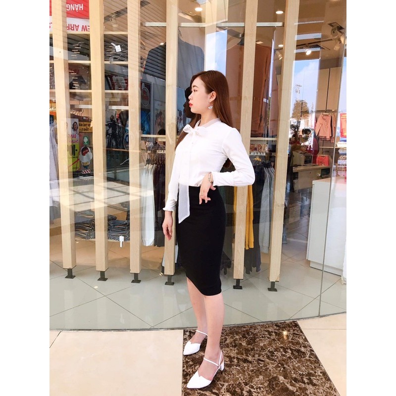 Chân Váy Bút Chì Công Sở Nữ Chất Liệu Cotton 100% Co Dãn | BigBuy360 - bigbuy360.vn