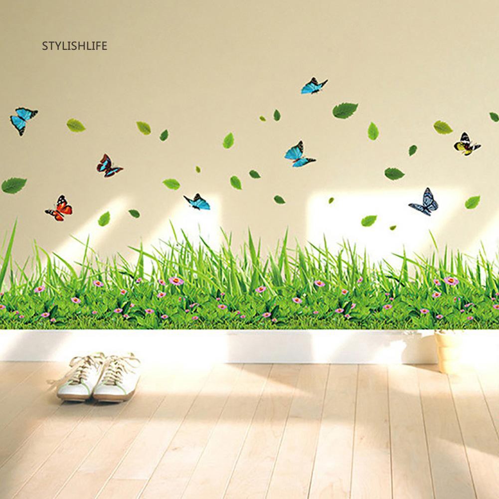 Giấy dán tường trang trí hình hoa bướm xinh xắn