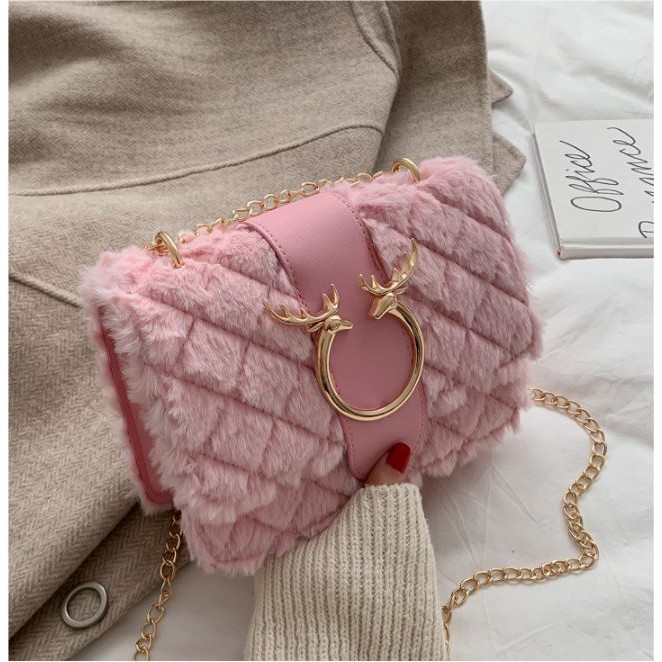 [Mã WAMT2405 giảm 10k đơn 0k] Túi xách nữ đeo chéo lông cừu sang trọng | BigBuy360 - bigbuy360.vn