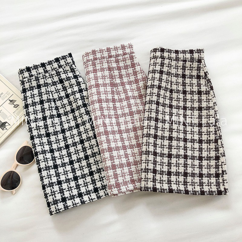 Chân Váy Dạ Hàn Quốc Mùa Đông Vải Kẻ Có Lót Quần | BigBuy360 - bigbuy360.vn