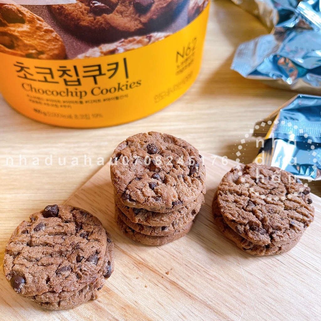 Bánh qui Hàn Quốc 3vị sô cô la chip/ bơ sữa dừa/ bơ truyền thống xô lớn 400g