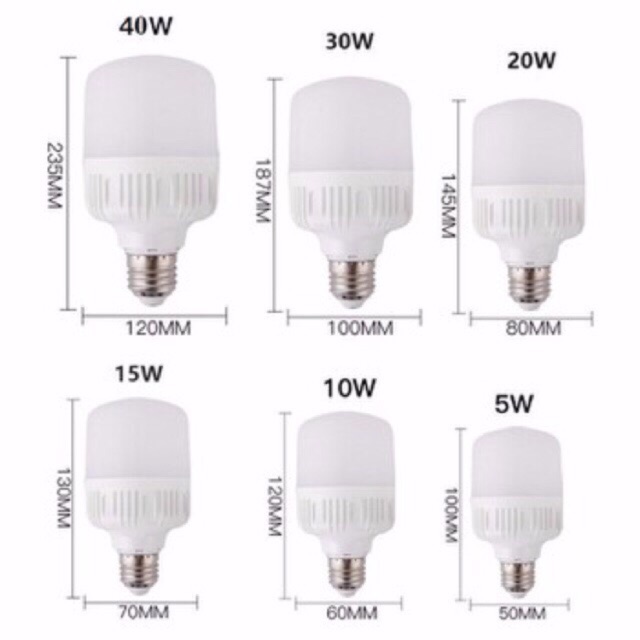 Bóng đèn Led trụ 5W-10W-15W-20W-30W-45W-65W Linh Phi siêu sáng, tiết kiệm điện