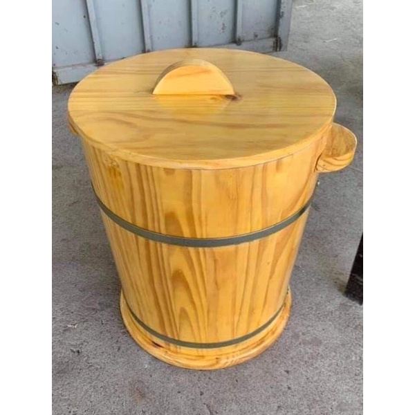 thùng đựng gạo 10kg gỗ thông