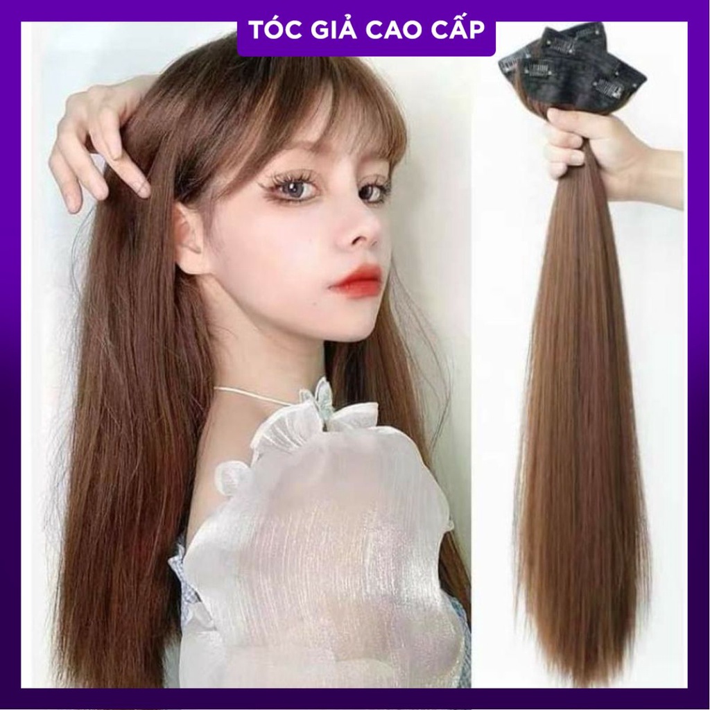 tóc giả độn phồng dài thẳng
