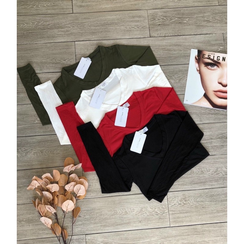 🍂 Áo Thun Body Tay Dài Cổ Tim 🍂 | BigBuy360 - bigbuy360.vn