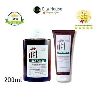 Set dầu gội và dầu xả Klorane cho tóc rụng, tóc mỏng 200ml - Cila House