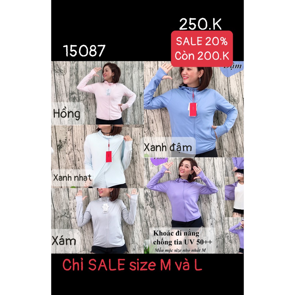 Áo Khoác đi nắng chống tia UV 15087 sz nhỏ