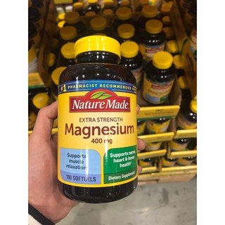 Viên uống Nature Made bổ sung Megnesium Citrate 400mg 180 Softgel