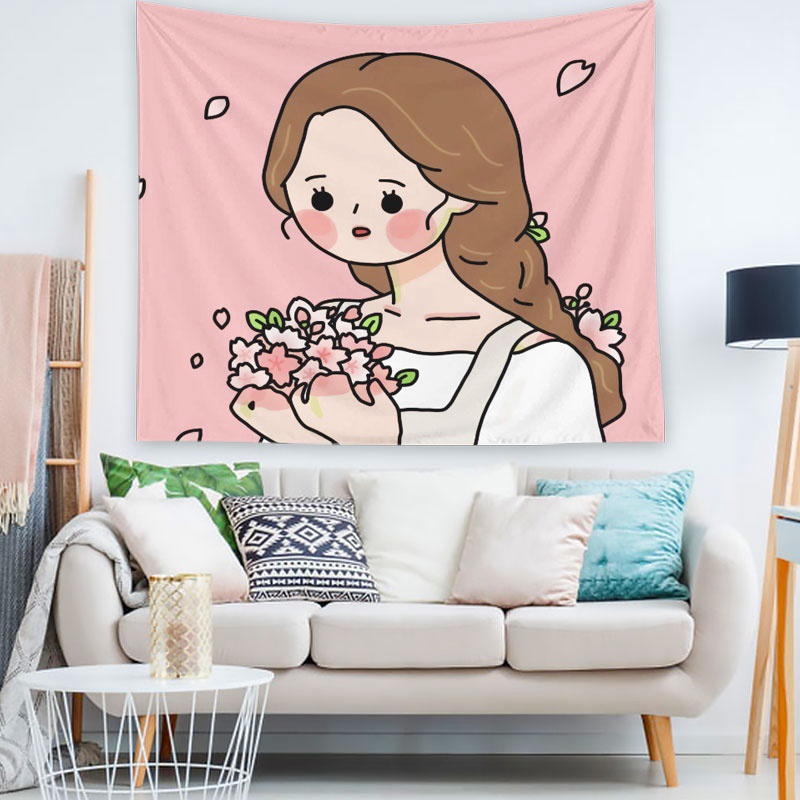 Thảm treo tường họa tiết hoạt hình sáng tạo dễ thương