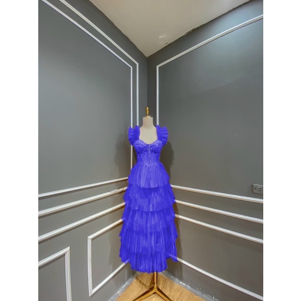 ĐẦM XOÈ TẦNG ĐÍNH CƯỜM full size s /M /L /XL . ( kèm ảnh khách mặc 100%)