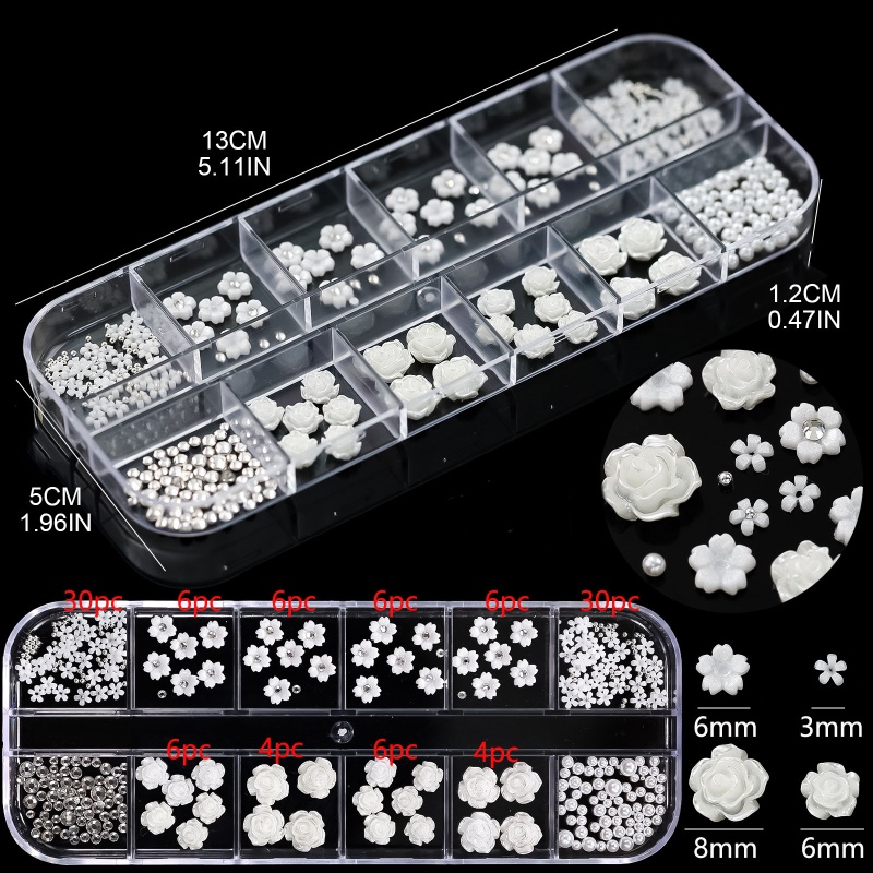 Đá Hoa 3D Trang Trí Móng Tay Nghệ Thuật
