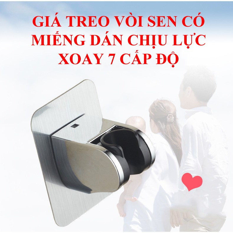 Giá đỡ Vòi sen Gắn Tường, Vòi Xịt Nhà Vệ Sinh Dán Tường Latimax Điều chỉnh Lực Xoay 7 Cấp Độ