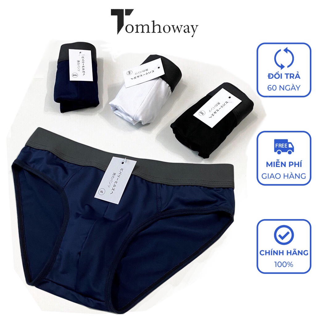 combo 10 Quần Sịp Tomhoway Cạp To, Kiểu Dáng Basic, Chất Liệu Cotton, Hút Ẩm, Kháng Khuẩn Cực Tốt - tặng kèm tát chân