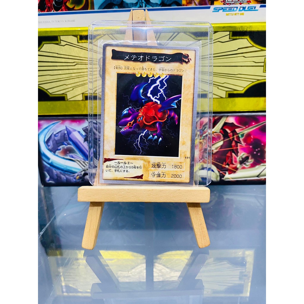 [ Dưa Hấu Yugioh ] Lá bài thẻ bài cổ Yugioh Bandai Meteor Dragon - Tặng bọc bài nhựa bảo quản