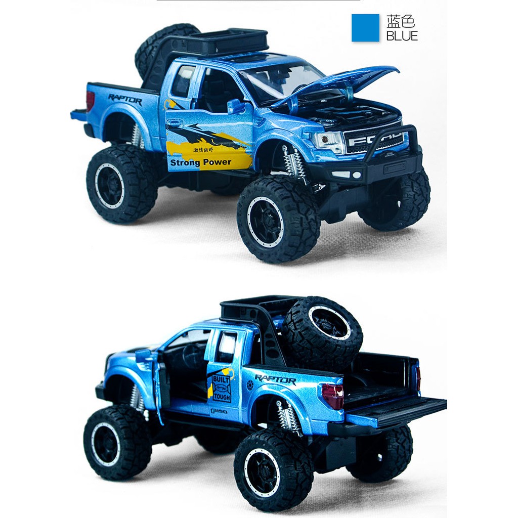 Mô Hình Xe Bán Tải Ford F150 Raptor Offroad Bằng Kim Loại, Mở 2 Cửa, Tỷ Lệ 1:32 - No.VB32277