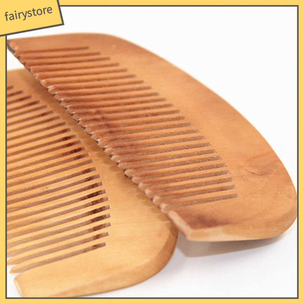 [Hàng mới về] Set 2 lược gỗ chống tĩnh điện chăm sóc tóc tiện dụng