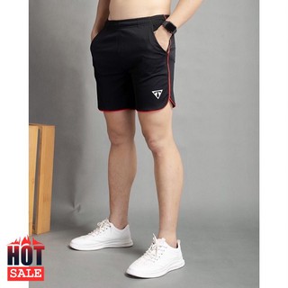 Quần Thể Thao Nam Line Bầu - Quần Đùi Thể Thao Nam Ts (Đen) (RUST)