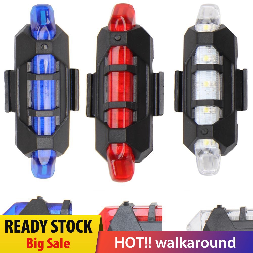 Set 5 đèn Led gắn đuôi xe đạp cảnh báo an toàn có sạc điện