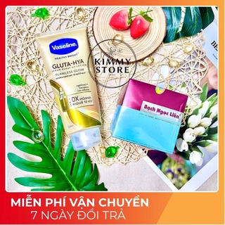 Combo kem bạch ngọc liên xanh + vaseline gluta hya