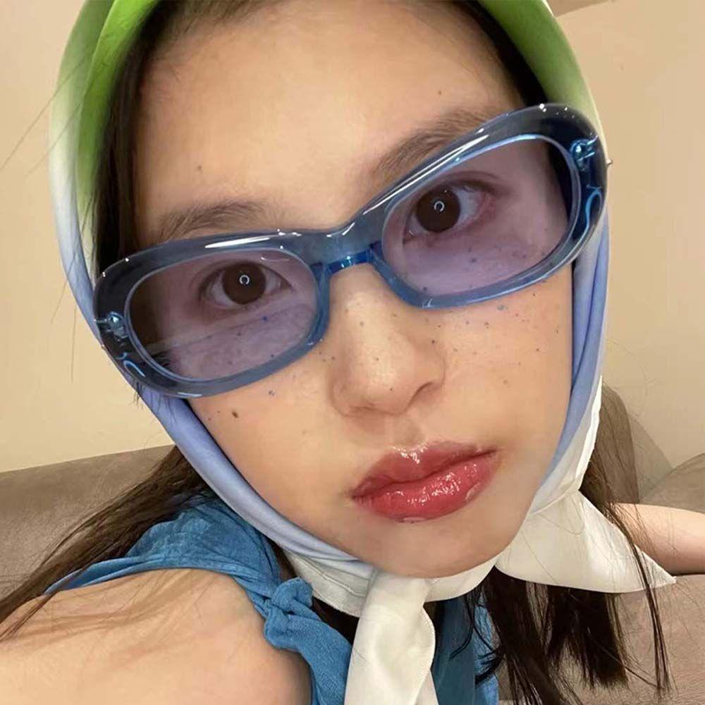 Kính Mát Gọng Oval Nhỏ In Họa Tiết Da Báo Phong Cách Hàn Quốc Cổ Điển Thời Trang