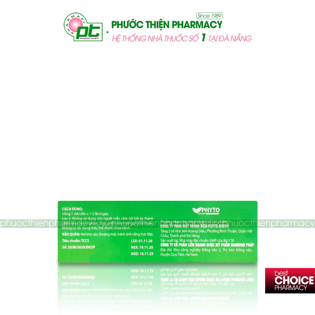 Viên uống bổ mắt sáng mắt Phyto Vision - Bổ sung Lutein và dưỡng chất thiết yếu dành cho mắt, tăng cường thị giác