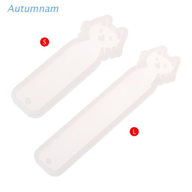 Khuôn Silicon Làm Thẻ Đánh Dấu Sách Hình Mèo Dễ Thương Diy