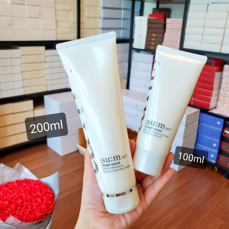 Sữa rửa mặt sum trắng da 100ml 200ml tách set