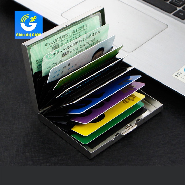 Ví đựng thẻ ATM inox 10 ngăn cao cấp