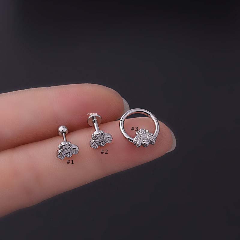 1 Khuyên Tai Inox Hình Ong Độc Đáo