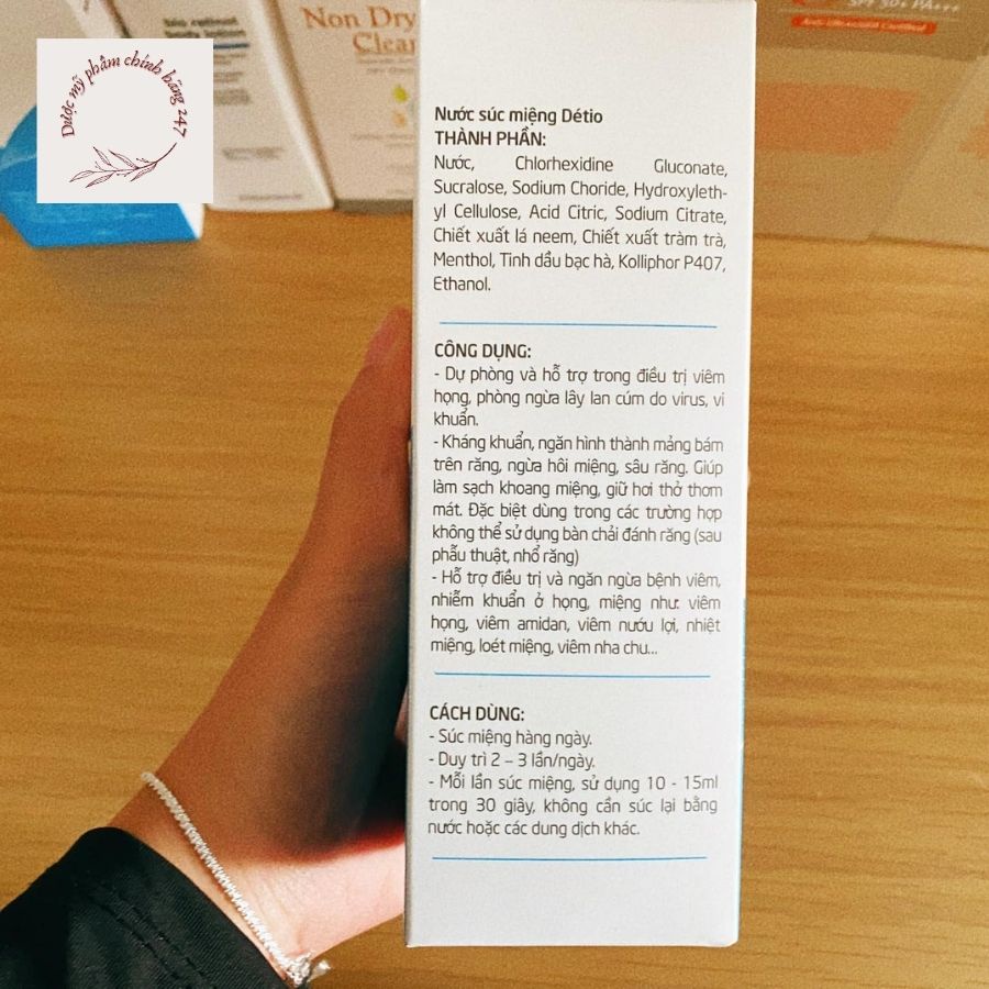 Nước súc miệng sát khuẩn Detio - Hàng VN chất lượng cao 200ml