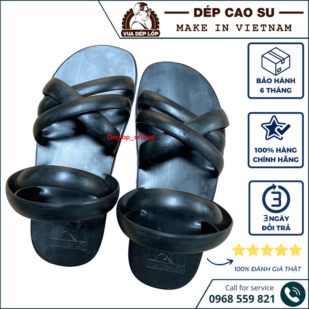 Dép cao su 5 quai có quai hậu thương hiệu deplop_official lịch sự siêu bền bỉ thách thức thời gian DL8
