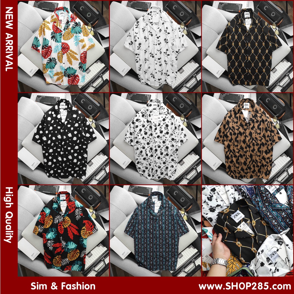 Áo sơmi hoa họa tiết sơmi bông anh em mua cặp đôi đi chơi vui lắm ✔️ SMUN9
