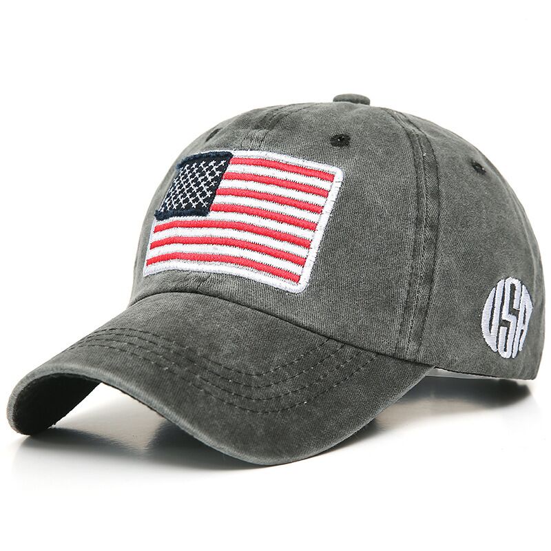 Mũ Lưỡi Trai Thêu Hình Lá Cờ Nước Mỹ Cá Tính