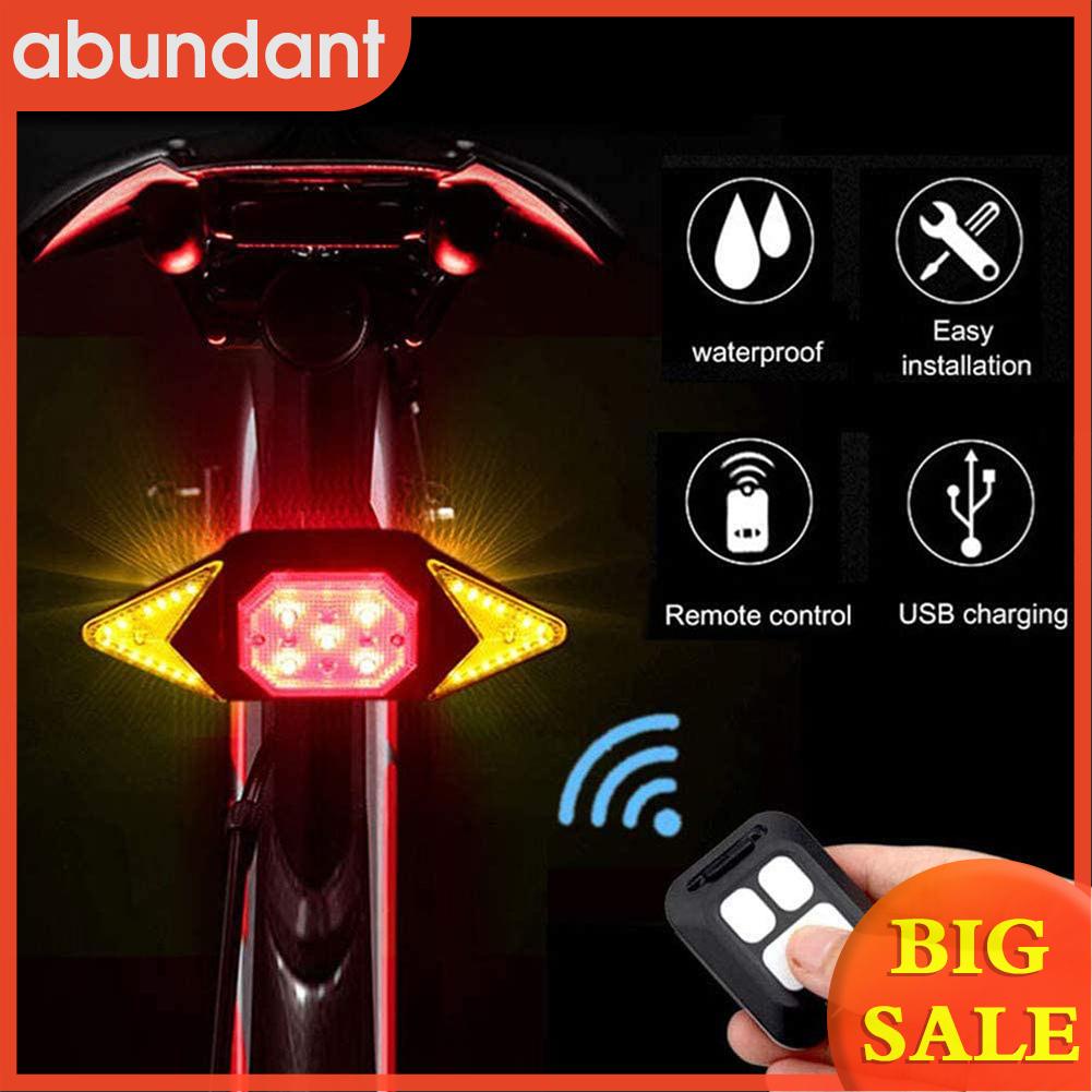 （abundant） USB Rechargeable Wireless Remote Control MTB Bike Headlamp Tail Lights