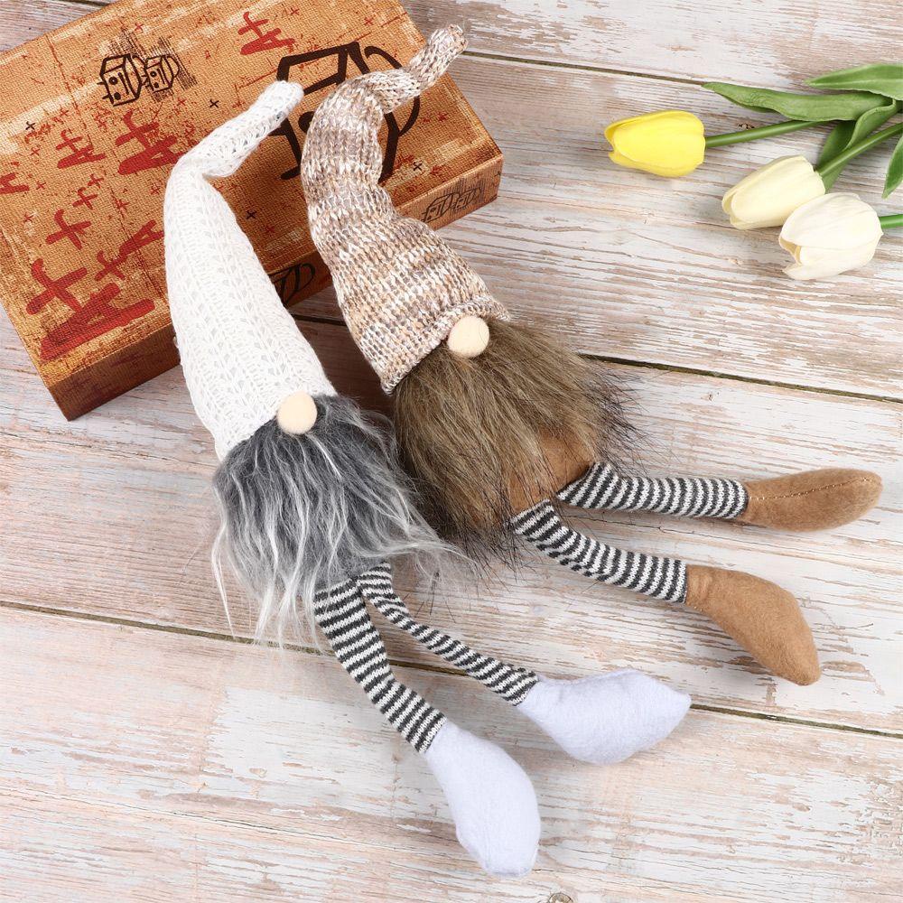 Búp Bê Nhồi Bông Hình Ông Già Noel Đội Nón Len Dễ Thương Trang Trí Năm Mới