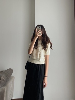 [ảnh thật] áo len vặn thừng basic freesize trắng/nâu