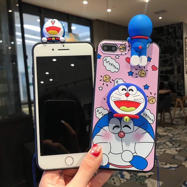 Ốp điện thoại nhựa mềm in hình Doraemon 3D cho Xiaomi Mi A1 A2 CC9 9E SE Redmi 7A 6A 5A 5 Plus 4A S2 Note 7 6 Pro