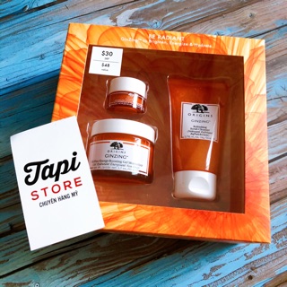 Set dưỡng da Origins Ginzing to Brighten, Energize & Hydrate