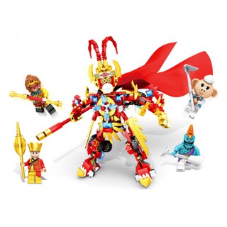 Bộ combo 4 hộp Lego Tôn Ngộ Không, Tây Du ký 456 chi tiết 4 in 1 lắp ghép mô hình 4 thầy trò Đường Tăng đi thỉnh kinh