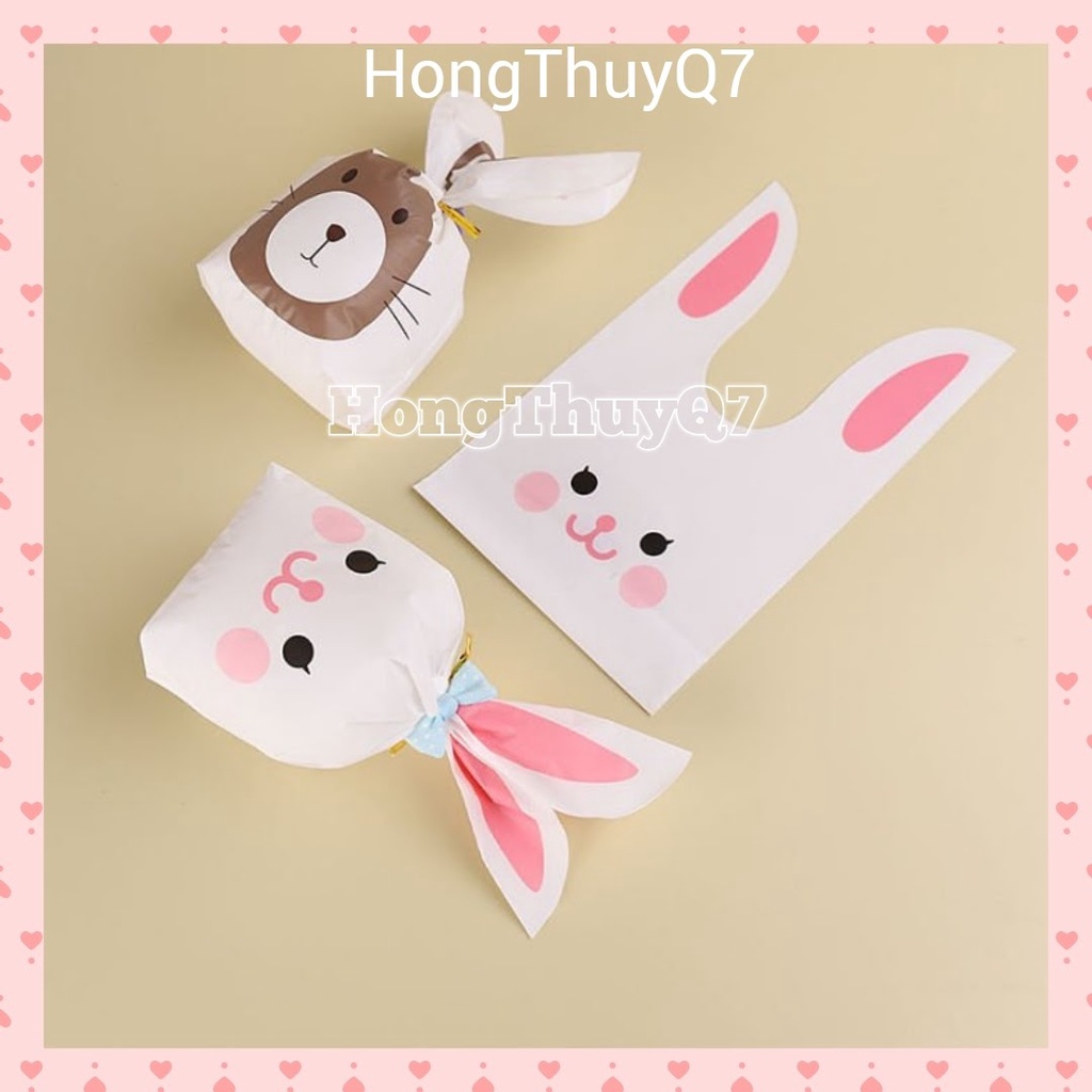 Túi đựng bánh kẹo tai thỏ 13,5x22+5,8cm dễ thương mứt cho ngày Tết, sinh nhật, đựng quà tặng /MS:1.17./- HongThuyQ7