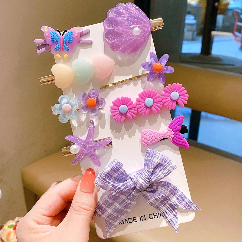 Set 9 Dây Buộc Tóc Màu Sắc Xinh Xắn Cho Bé Gái 2022