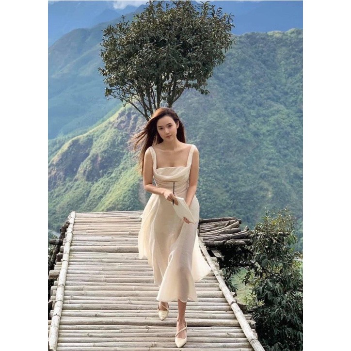 Đầm xòe thiết kế chất voan tơ cao cấp cực tôn dáng sang trọng - CAT BOUTIQUE