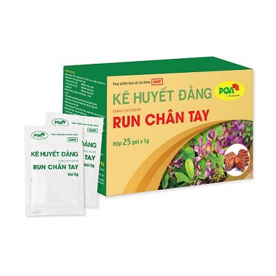 PQA Kê Huyết Đằng Hộp 25 Gói Dùng Cho Người Bị Run Chân Tay, Parkinson