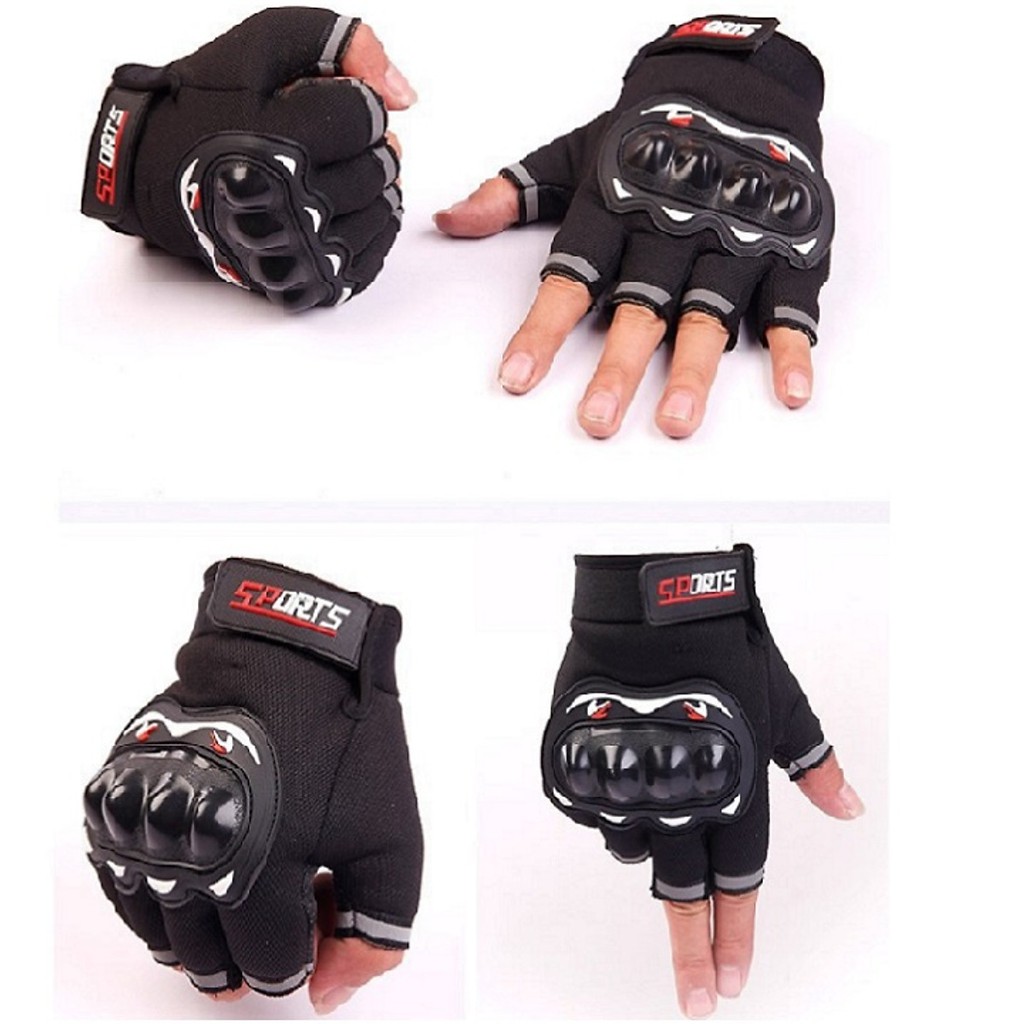 Găng Tay Sports phươt, tập gym, thể thao đa năng Dành Cho Phượt Thủ (Hở Ngón) - Đỏ