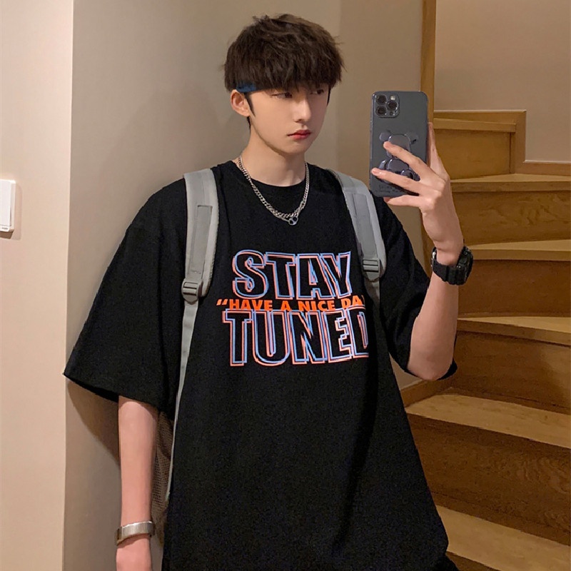 Áo Thun Nam Tay Ngắn In Chữ Size M-5XL Phong Cách Hip Hop