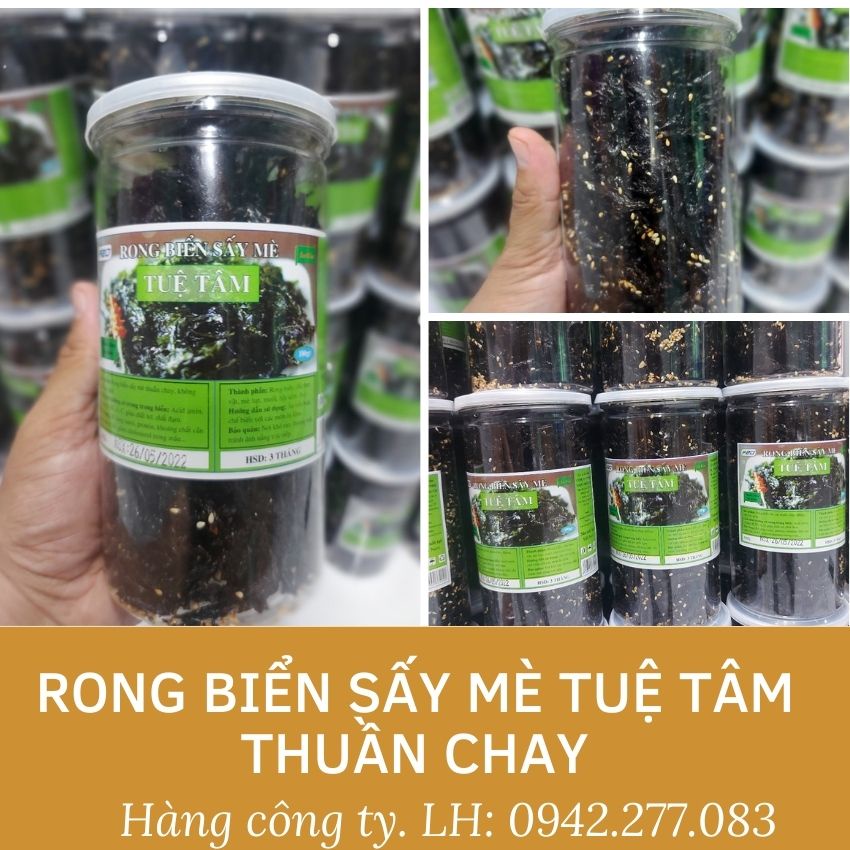 Rong Biển Sấy Mè {300gr/ 3 hũ Lớn}  Rong Biển Ăn Liền - Rong Biển Rắc Cơm - Rong Biển Sấy Giòn - Rong Biển Khô Ăn Liền